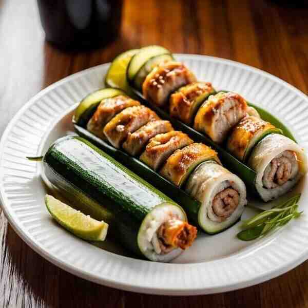 Горячая закуска Свиные рулетики с кабачками
